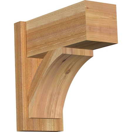 Ekena Millwork Thorton Block Rough Sawn Outlooker, Western Red Cedar, 8"W x 18"D x 18"H OUT08X18X18THR05RWR
